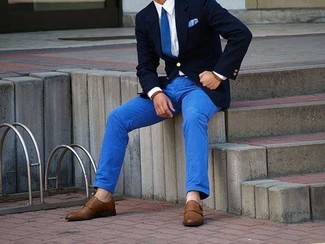 Cravate bleue Lanvin
