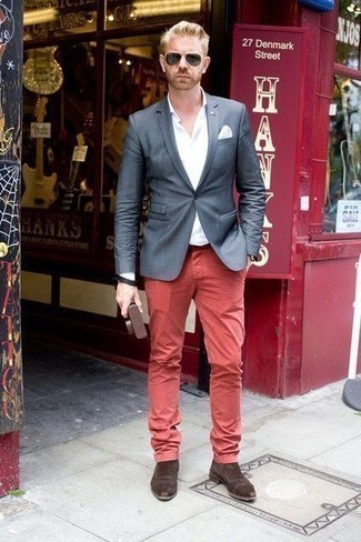 Pantalon chino rouge Tom Tailor Denim