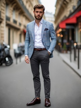 Chaussures derby en cuir marron foncé Eleventy