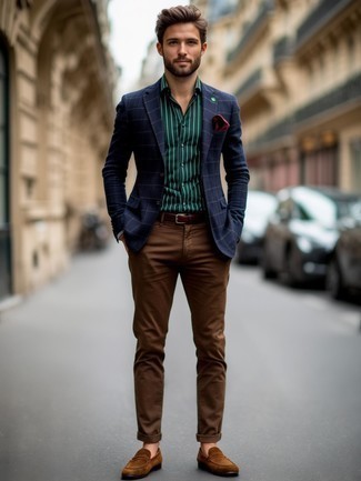 Blazer écossais bleu marine Eleventy