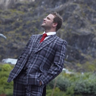 Pantalon de costume écossais gris Paul Smith