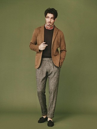 Pantalon de costume en laine marron Pt01