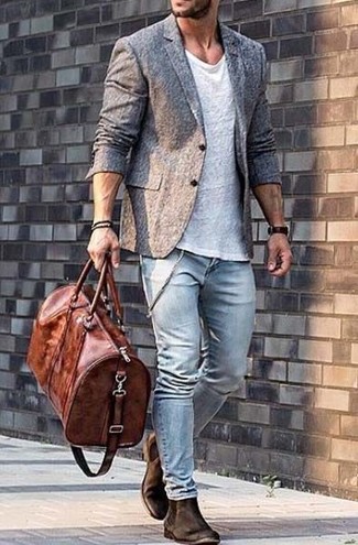 Comment porter un blazer avec un jean skinny pour un style chic decontractés