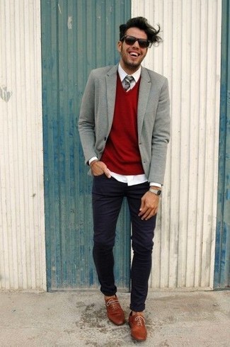 Comment porter un blazer avec un jean skinny pour un style chic decontractés à 20 ans