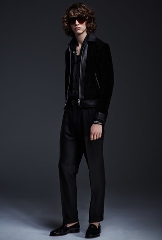 Pantalon de costume noir AMI Alexandre Mattiussi