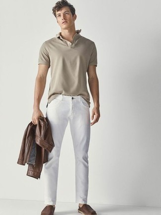 Polo beige Selected