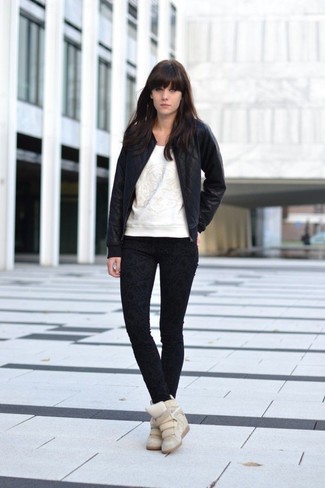 Jean skinny imprimé noir Givenchy