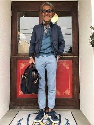 Pantalon chino bleu clair Corneliani