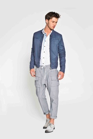 Comment porter un blouson aviateur bleu