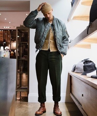 Comment porter un blouson aviateur bleu