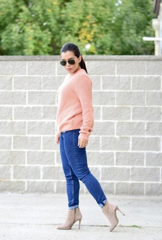 Comment porter un jean skinny en coton bleu
