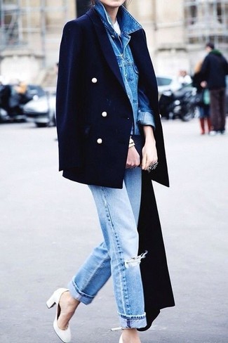 Comment porter un blazer croisé bleu