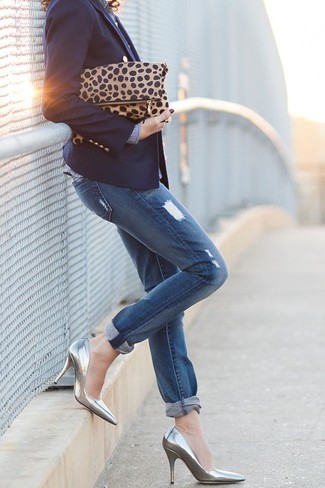 Comment porter un blazer croisé bleu