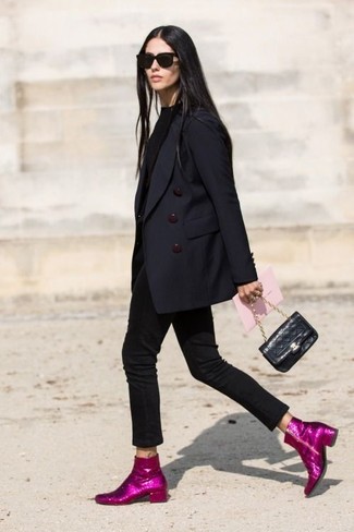 Comment porter un blazer croisé bleu