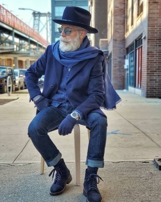 Comment porter une chemise à manches longues à rayures verticales bleue