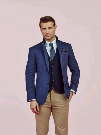 Comment porter un blazer en laine bleu