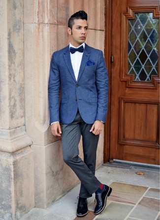 Comment porter un blazer en laine bleu