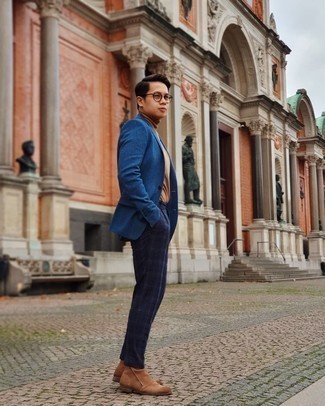 Comment porter un blazer en laine bleu