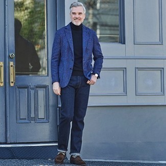 Comment porter un blazer en laine bleu