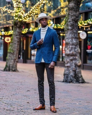 Comment porter un blazer en laine bleu