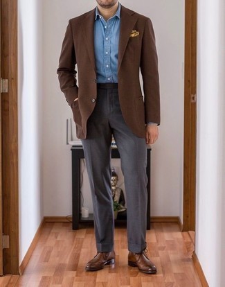 Comment porter un blazer marron au printemps