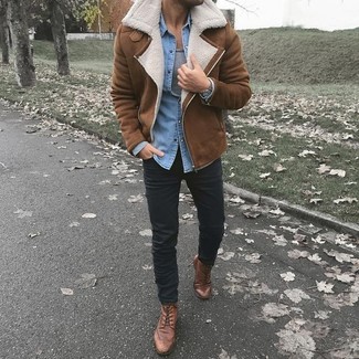 Comment porter des bottes marron en hiver