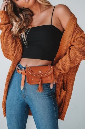 Comment porter un cardigan marron