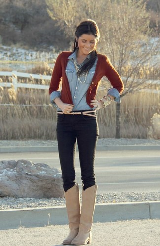 Comment porter un cardigan marron