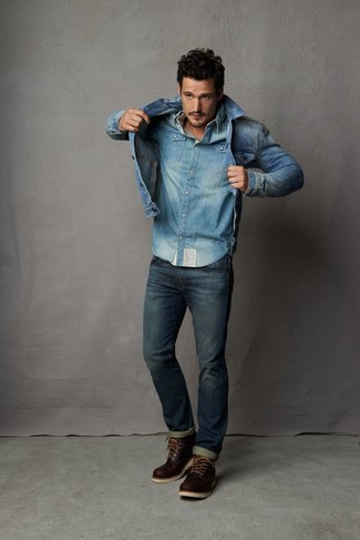 Un jean à porter avec des bottes de loisirs marron