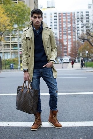 Un jean à porter avec des bottes de loisirs marron quand il fait frais