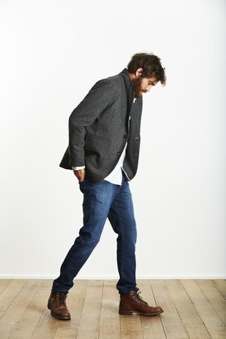 Un jean à porter avec des bottes de loisirs marron