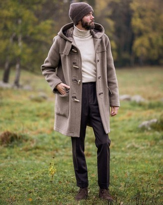 Comment porter un pantalon de costume marron en hiver