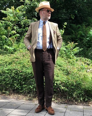 Comment porter un pantalon de costume marron