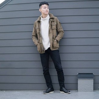 Comment porter une veste style militaire marron