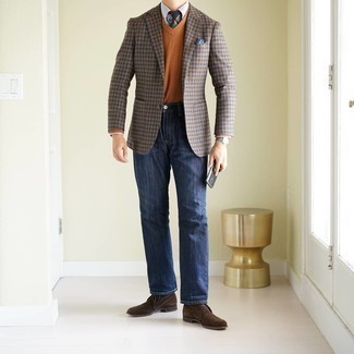 Comment porter un blazer en vichy marron
