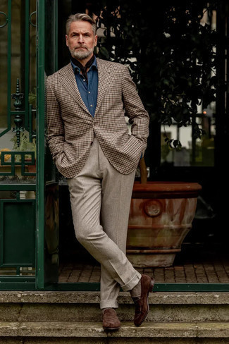 Comment porter un blazer en vichy marron