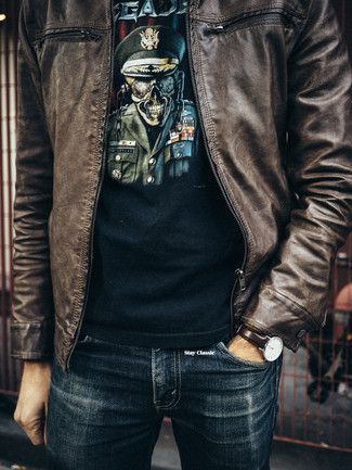 Comment porter une veste marron pour un style decontractés