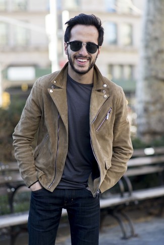 Comment porter une veste marron pour un style decontractés quand il fait frais