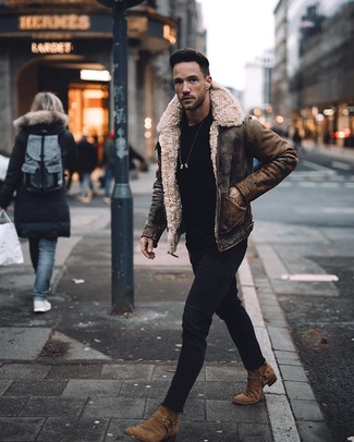 Comment porter une veste marron pour un style decontractés quand il fait frais