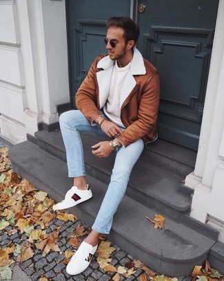 Comment porter une veste marron pour un style decontractés quand il fait frais