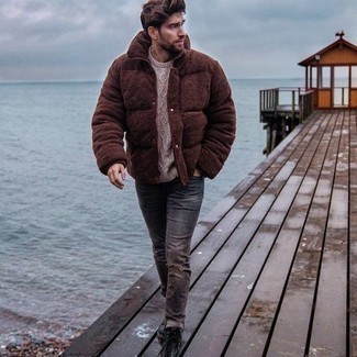 Comment porter une veste marron pour un style decontractés quand il fait frais