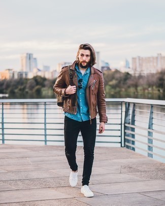 Comment porter une veste marron pour un style decontractés quand il fait frais
