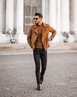 Comment porter une veste marron pour un style decontractés quand il fait frais