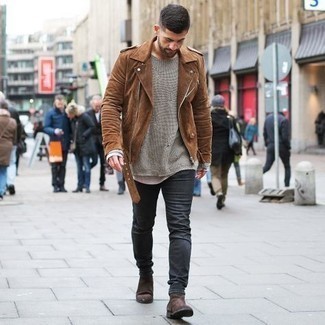 Comment porter une veste marron pour un style decontractés quand il fait frais