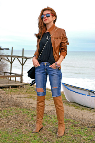 Comment porter une veste marron