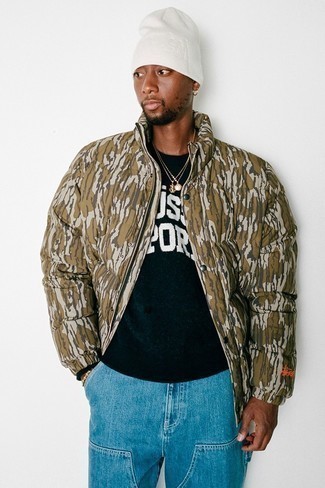 Comment porter une doudoune marron pour un style chic decontractés au printemps