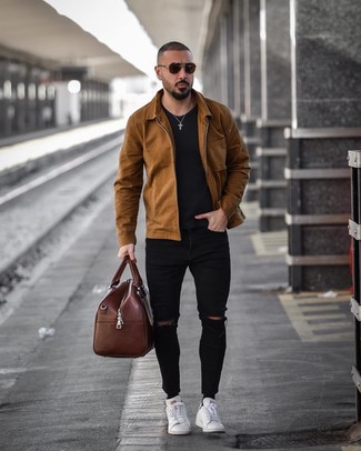 Comment porter une veste-chemise marron