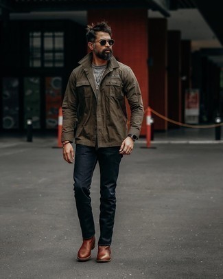 Comment porter une veste-chemise marron