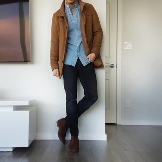 Comment porter une veste-chemise marron