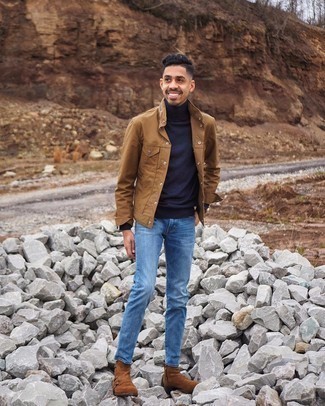 Comment porter une veste-chemise marron